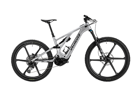 Weißes Level-X Specialized Turbo Levo Comp Bike Seitenansicht